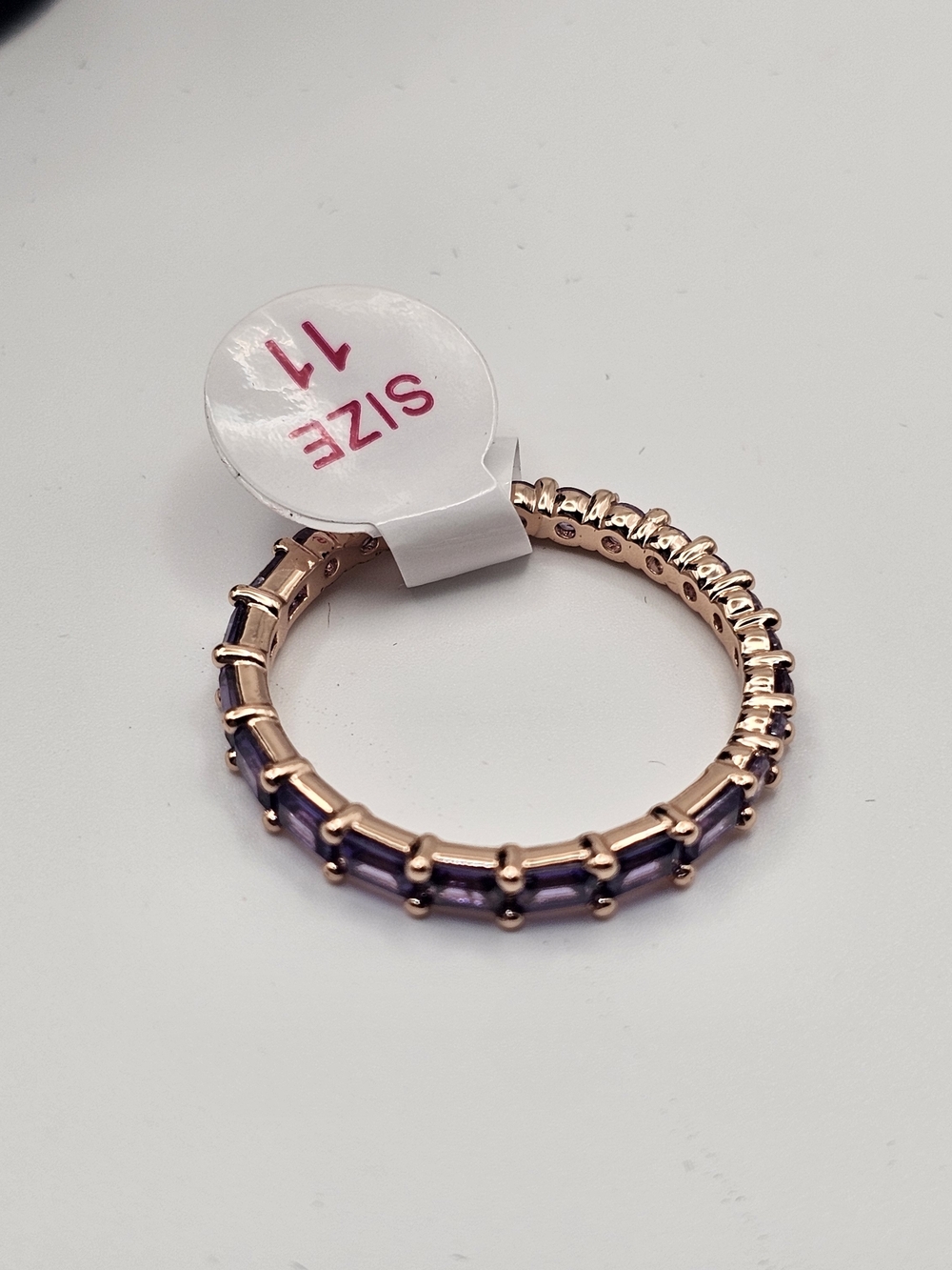 NEW Bomb Party "Exploring New Heights" Ring Size 11 Violet CZ on Rose Gold $108